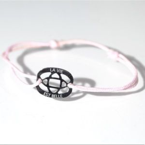 Bracelet from French designer Sterling silver pink